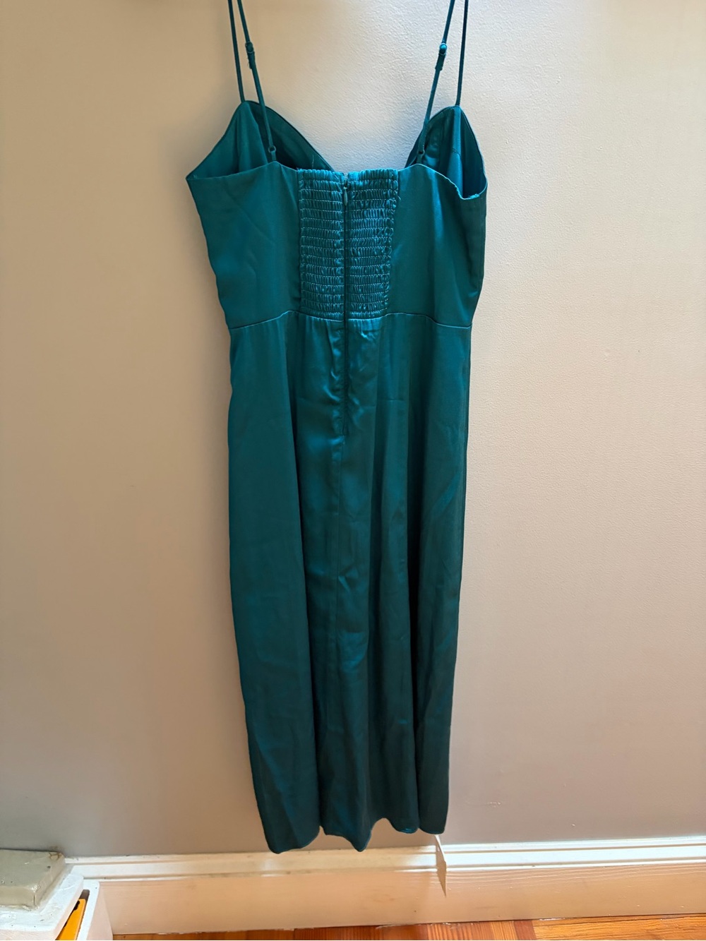 Abercrombie Teal Midi Dress with Side Slit - Camille Small New - Picture 4 of 6